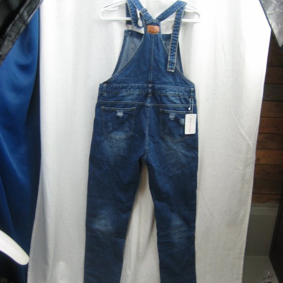 NWT Ava Costume Denim Overalls-Destroyed-SZ Small - Picture 7 of 15